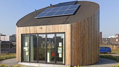 Bouw Tiny Church op Floriade verloopt spoedig.