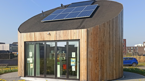 Bouw Tiny Church op Floriade verloopt spoedig.