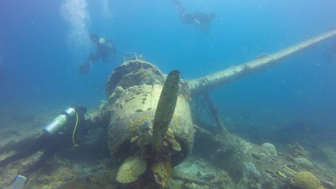 Start berging Short Stirling in Markermeer